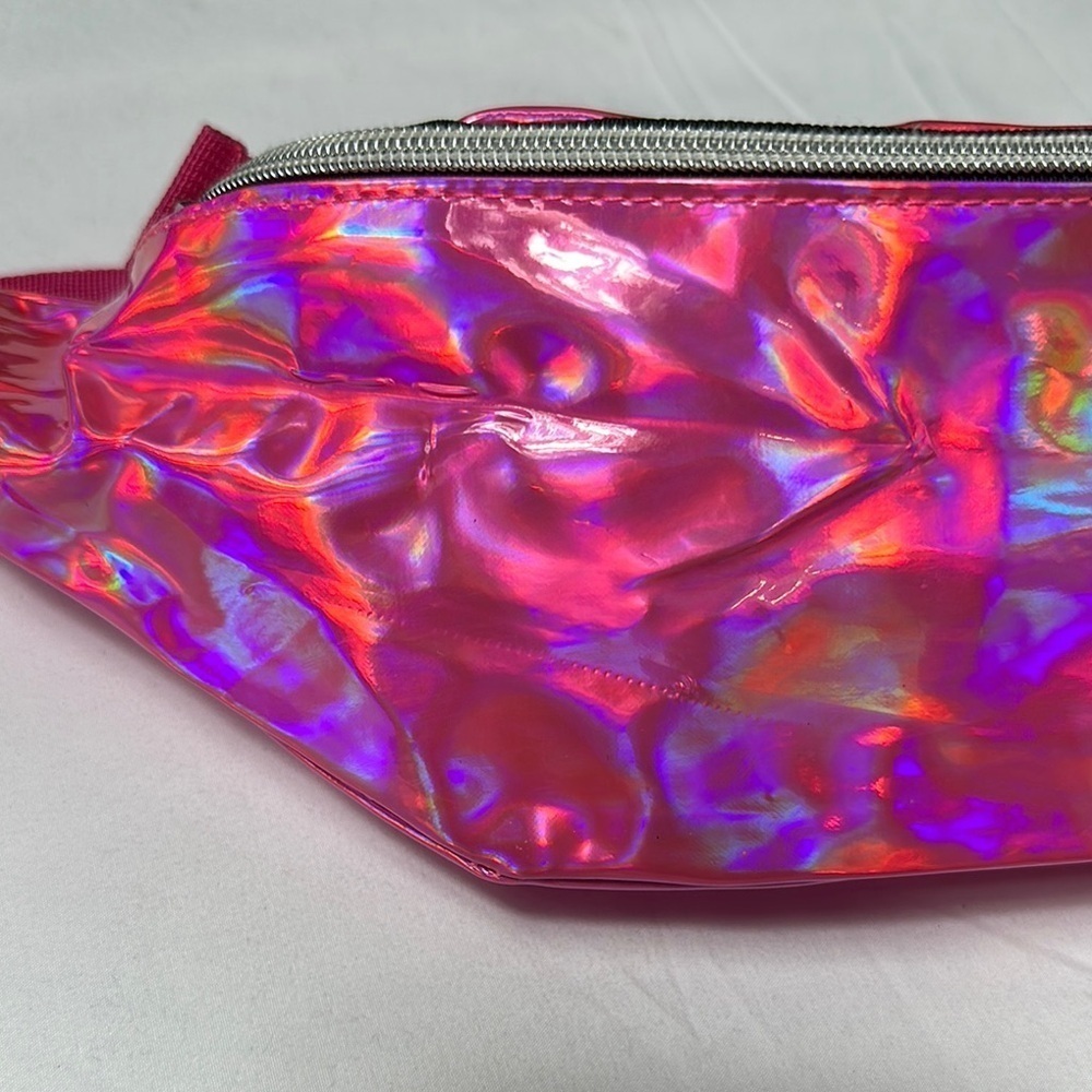 Pink Holographic Fanny Pack with Adjustable Strap - Picture 8 of 10